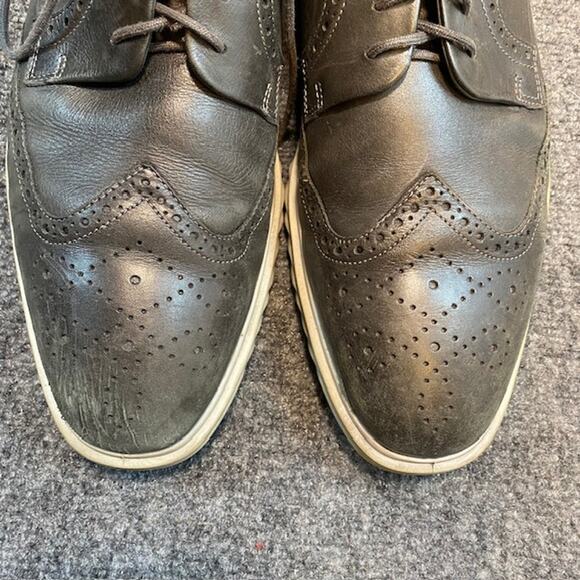 ECCO ST1 Hybrid Lite Gray Wingtip Brogue Oxford Shoe Mens 12 Comfort Classic main image 5